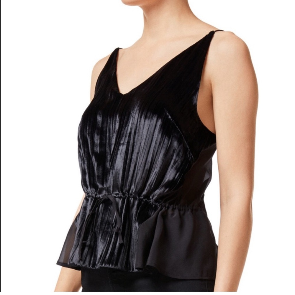 J Brand Lucy Peplum Velvet Top
